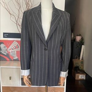 MONSE Gray Pinstripe Blazer